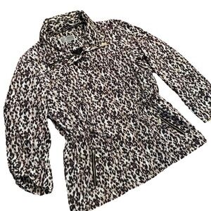 Animal Print Adjustable Spring Jacket by JM Collection Size M
